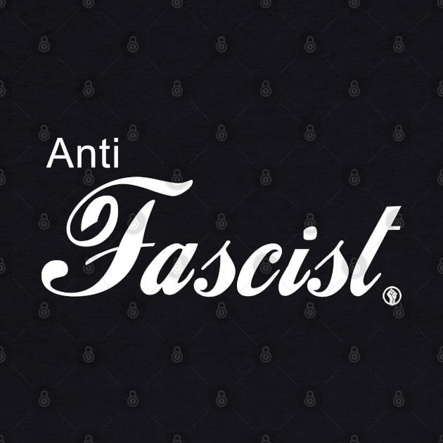 Anti Fascist (white on red) by skittlemypony